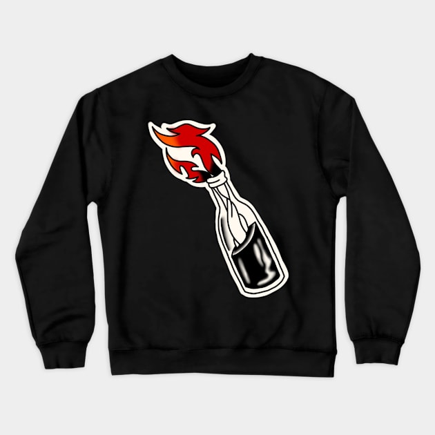 Molotov Traditional Tattoo Crewneck Sweatshirt by rafaelwolf